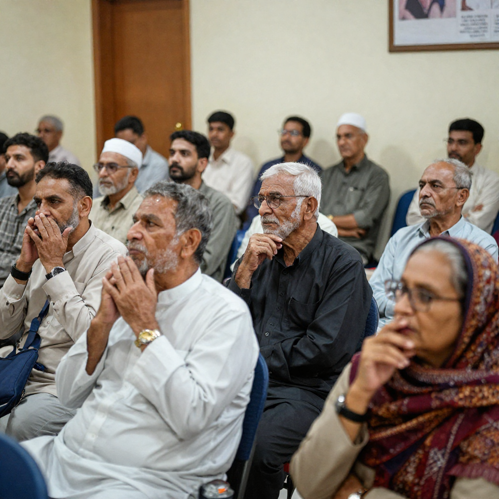Seniors attending a rights awareness workshop.