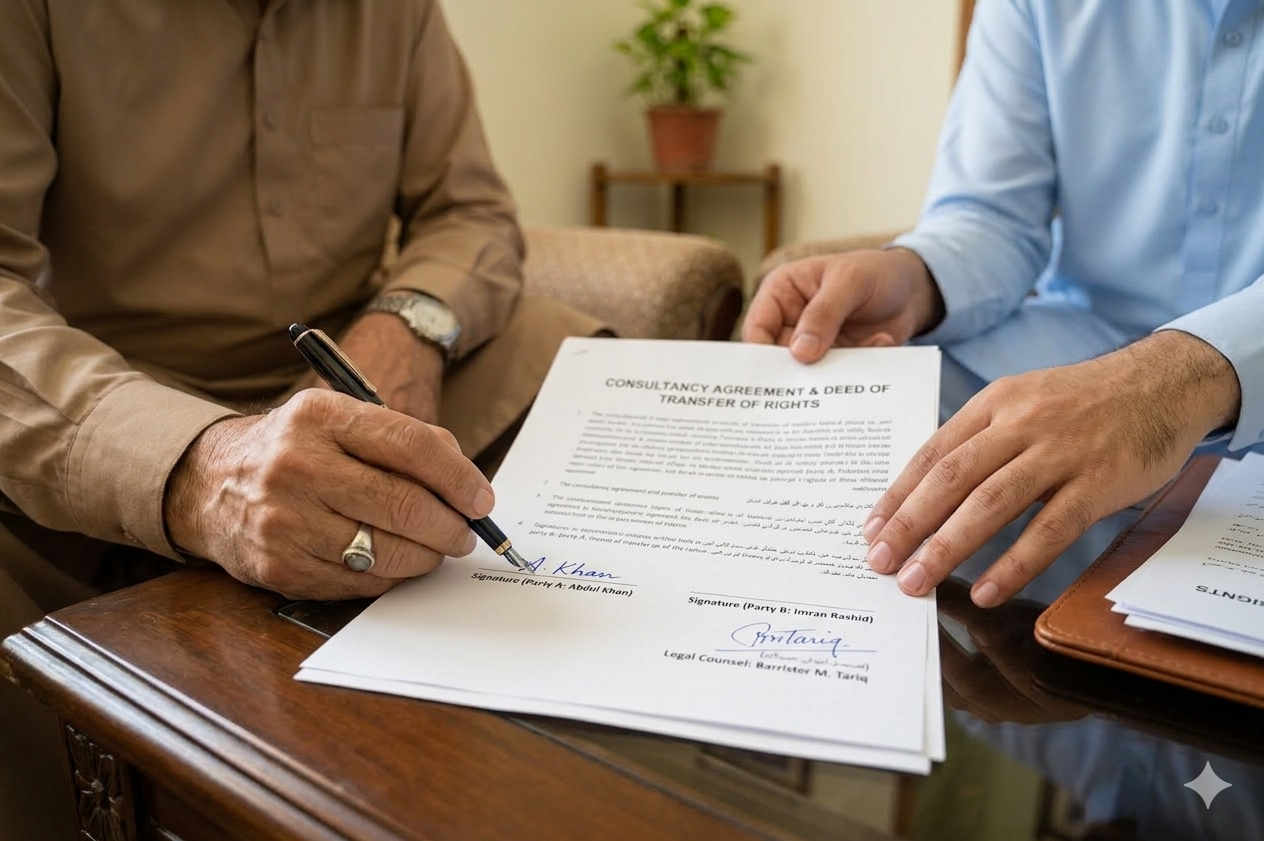 A close-up of a document being signed, representing legal guidance and rights.